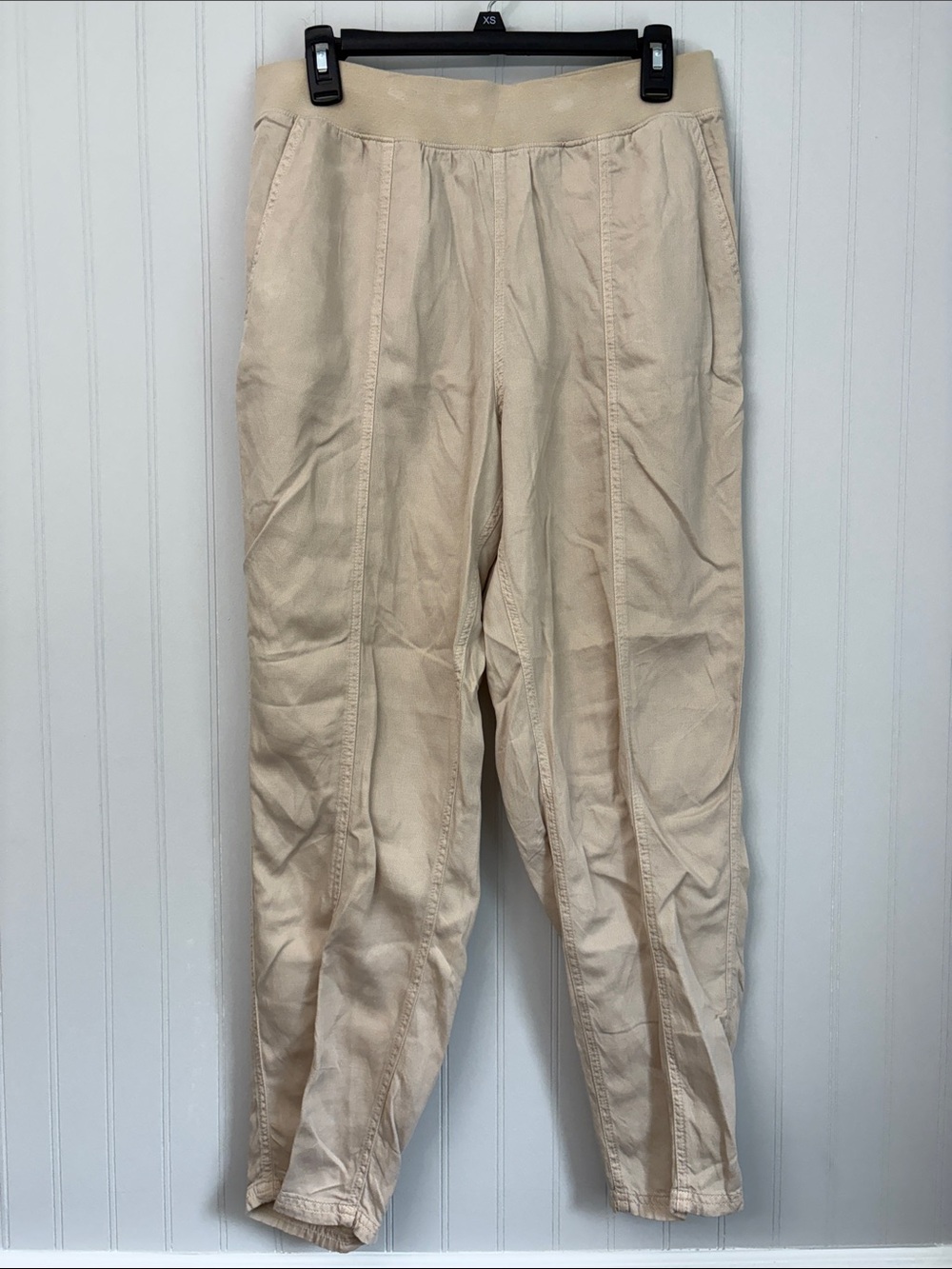 Faherty Arlie Front Seam Pull On Tapered Leg Pant Women Size Large
